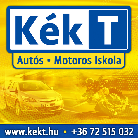 Kék T Autósiskola logó